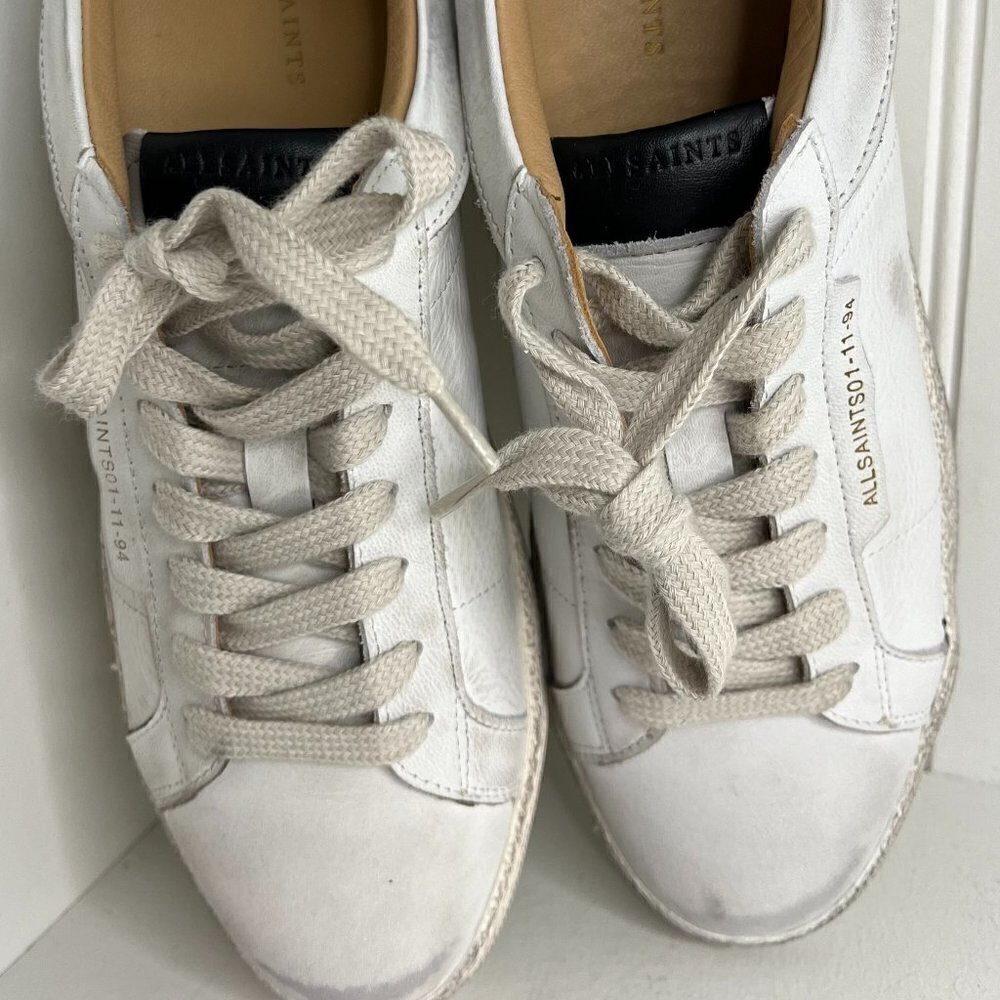 ALLSAINTS Womens White Fashion Sneaker Size 9